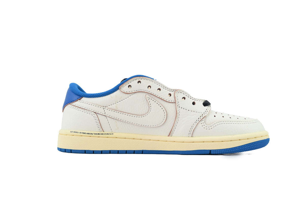 Fragment Design x Travis Scott x Air Jordan 1 Retro Low OG SP 'Sail Military Blue'