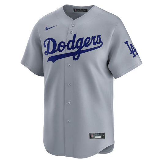 Los Angeles Dodgers Nike MLB Limited Alternate Jersey Gray/Customized