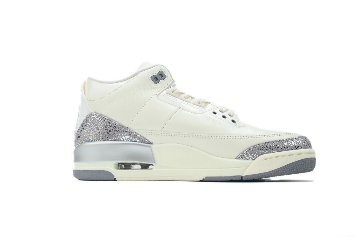 Wmns Air Jordan 3 Retro 'Sail Metallic Silver'