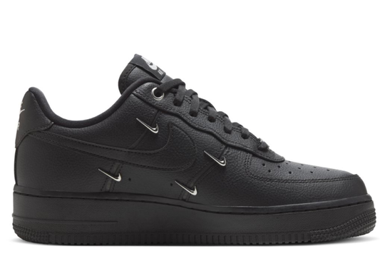 Nike Air Force 1 Low Black Silver Mini Swoosh