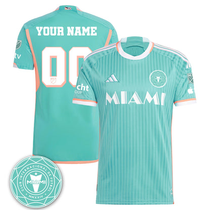 Men’s Inter Miami Aqua 2024 Limited Jersey / Custom Name & Gender
