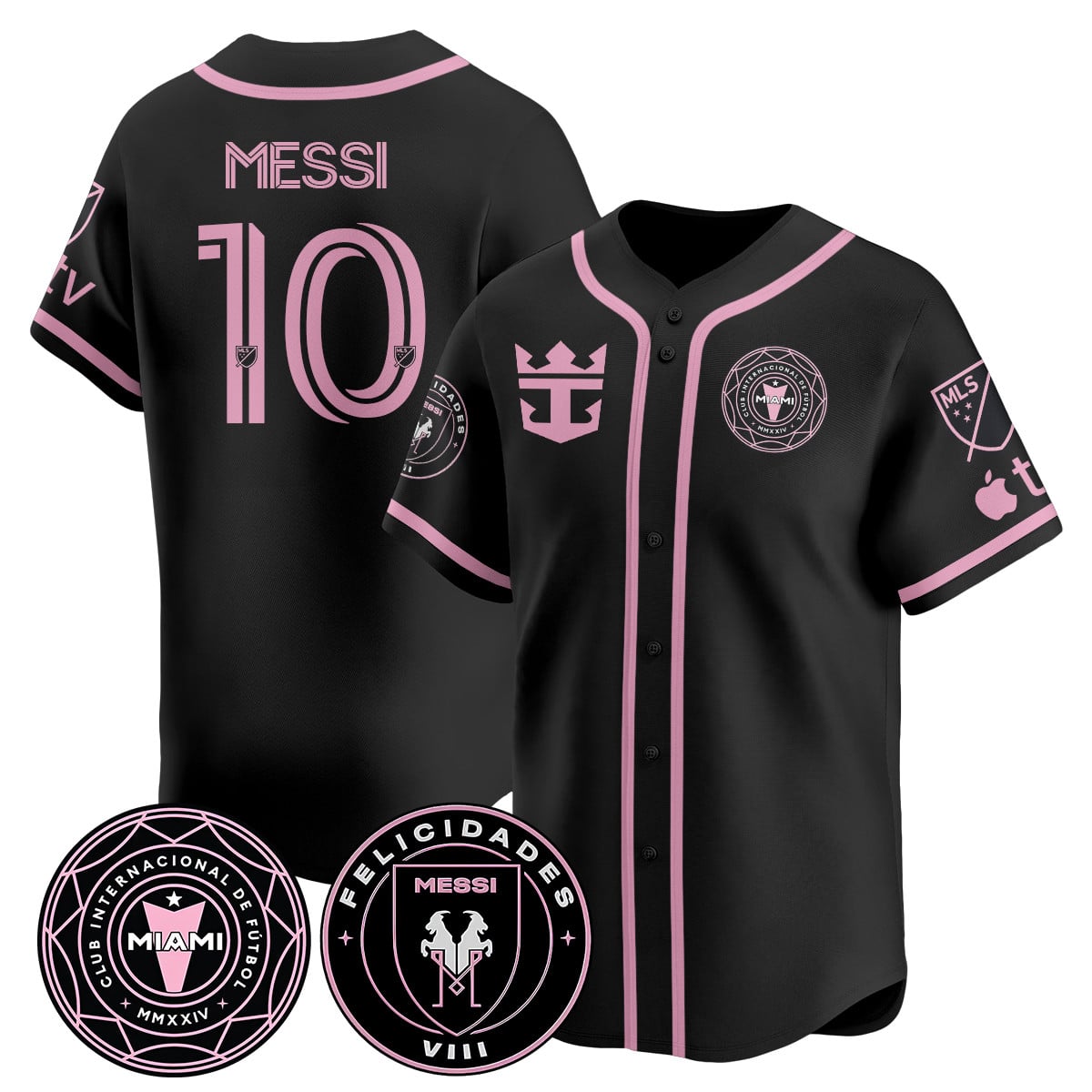 Men’s Inter Miami Supporters’ Shield Champions Baseball Jersey/Custom Name Gender