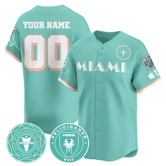Men’s Inter Miami Supporters’ Shield Champions Baseball Jersey/Custom Name Gender