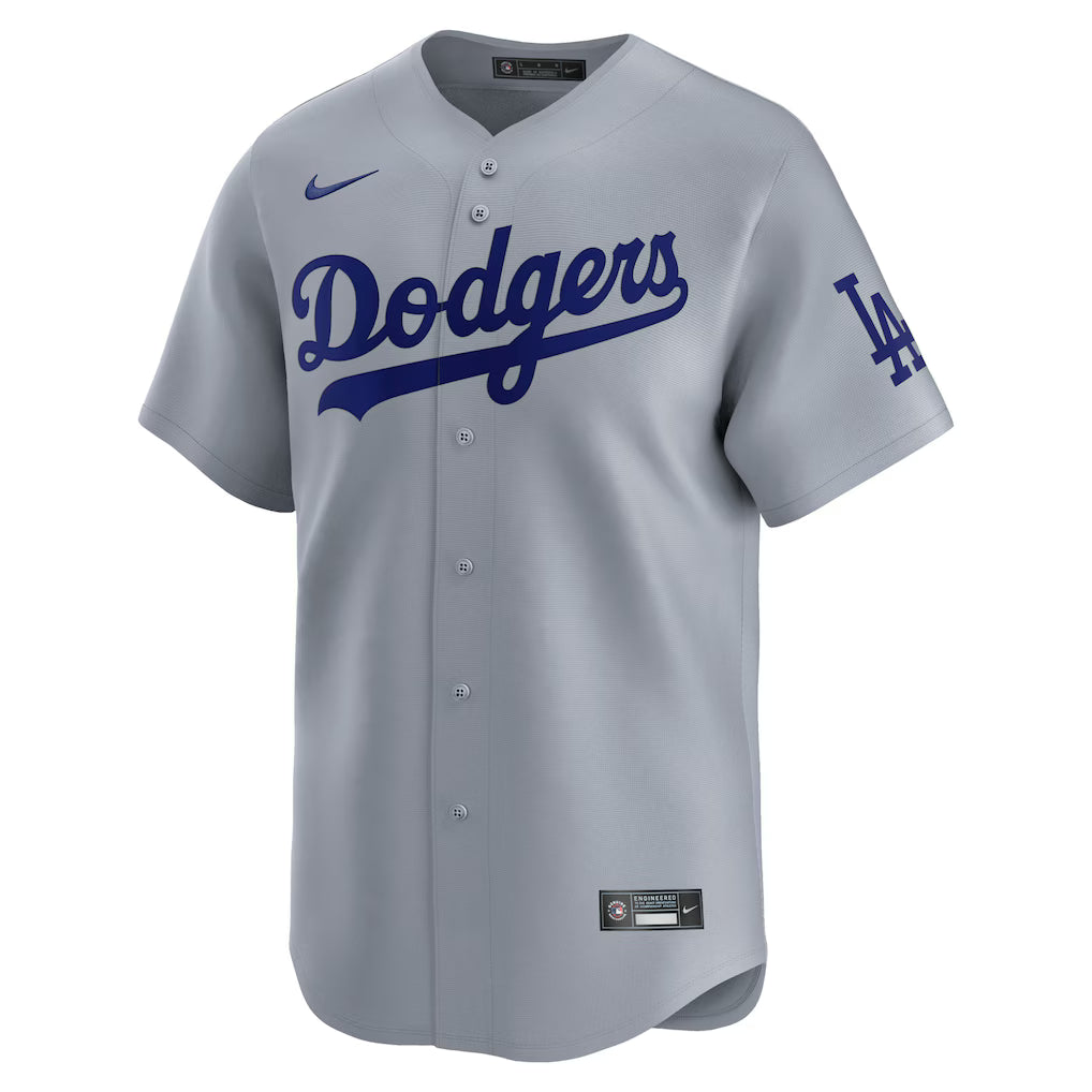 Los Angeles Dodgers Nike MLB Limited Alternate Jersey Gray/Customized
