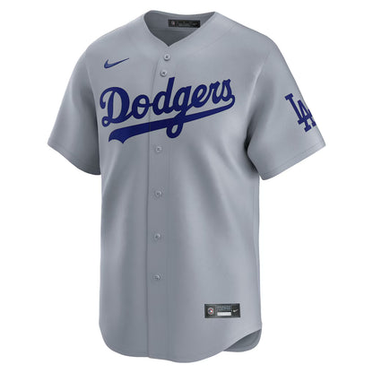 Los Angeles Dodgers Nike MLB Limited Alternate Jersey Gray/Customized