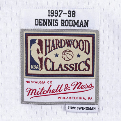 Chicago Bulls Mitchell & Ness Swingman Jersey White Dennis Rodman 1997-98/Customized