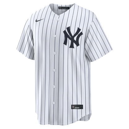 New York Yankees Nike Official Replica Home Jersey - Mens White Pinstripes