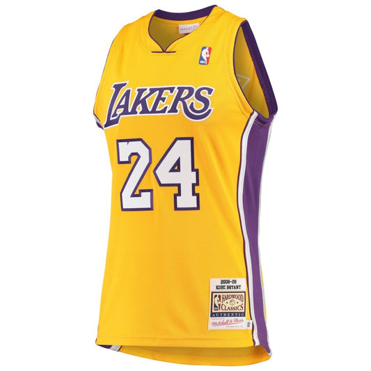 Kobe Bryant Hardwood Classics 2008-09 Authentic Jersey By Mitchell & Ness - Gold - Mens