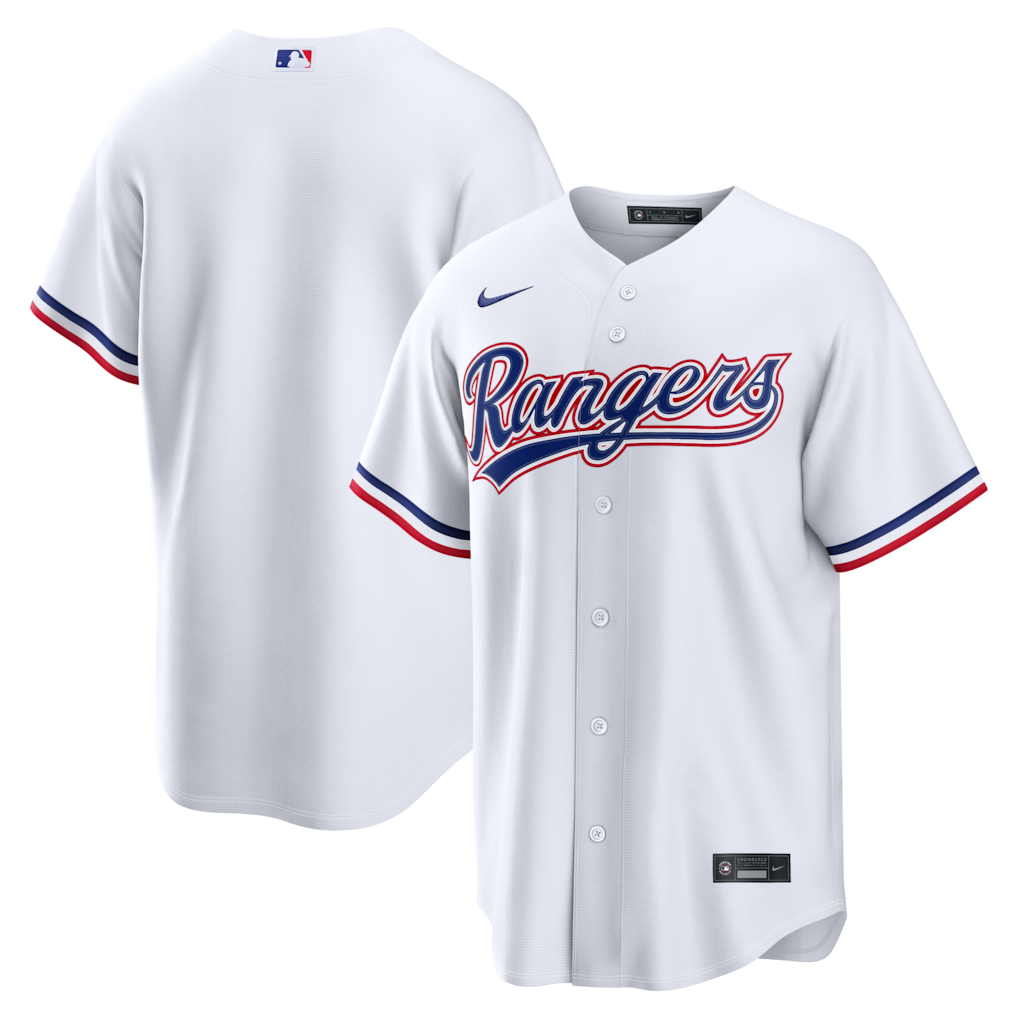Texas Rangers Nike Official Replica Home Jersey - Mens White