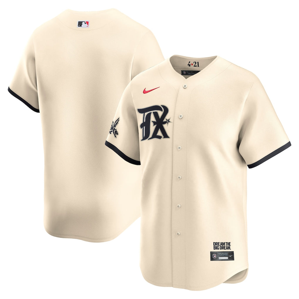 Texas Rangers Nike City Connect Limited Jersey - Mens Cream