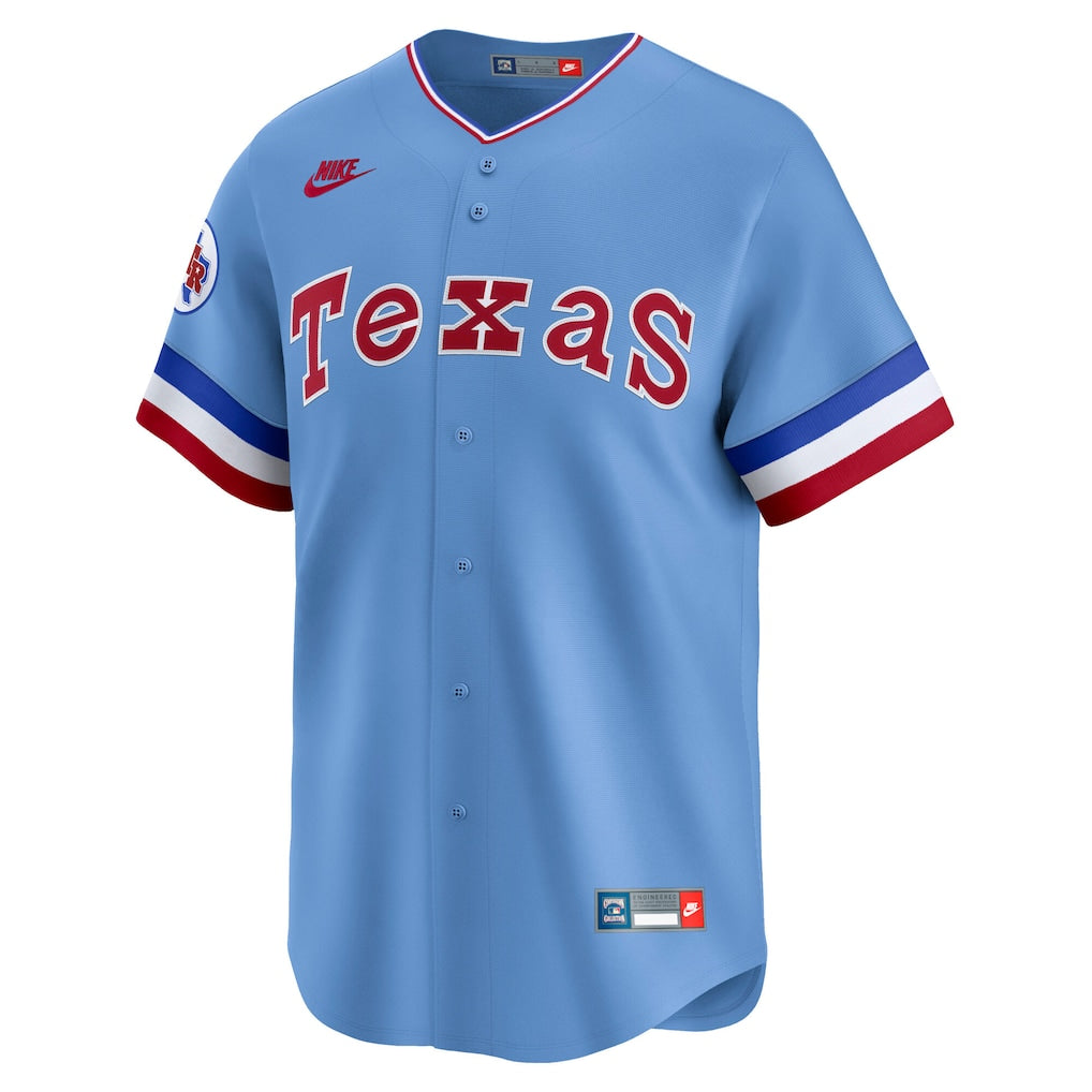 Texas Rangers Nike Cooperstown Jersey 1975-1982 - Mens Blue