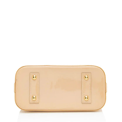 Louis Vuitton Monogram Vernis Alma BB Satchel Beige