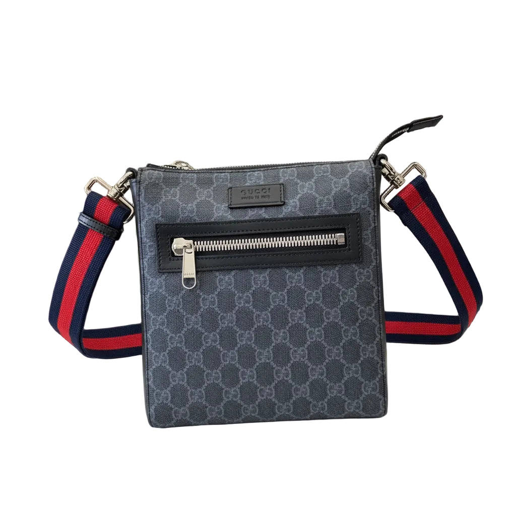 Gucci GG Supreme Small Messenger Bag 'Black'