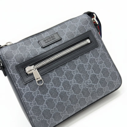 Gucci GG Supreme Small Messenger Bag 'Black'