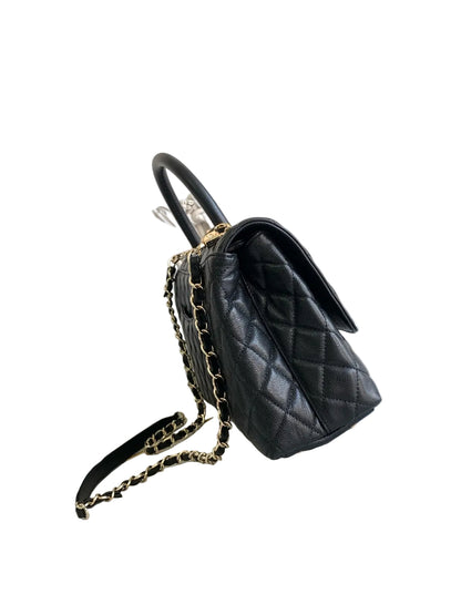 Chanel Flap bag With Top Handle, Lambskin, black — Fashion