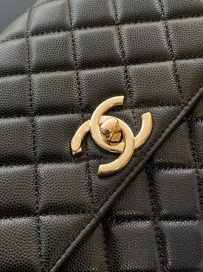 Chanel Flap bag With Top Handle, Lambskin, black — Fashion