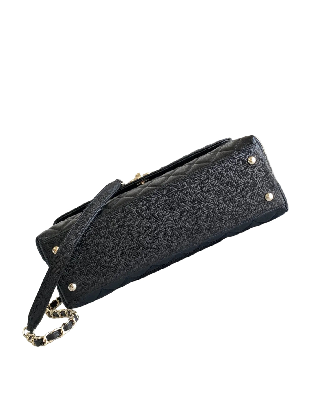 Chanel Flap bag With Top Handle, Lambskin, black — Fashion