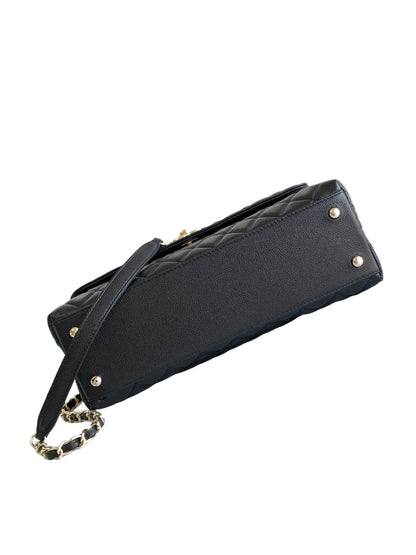 Chanel Flap bag With Top Handle, Lambskin, black — Fashion