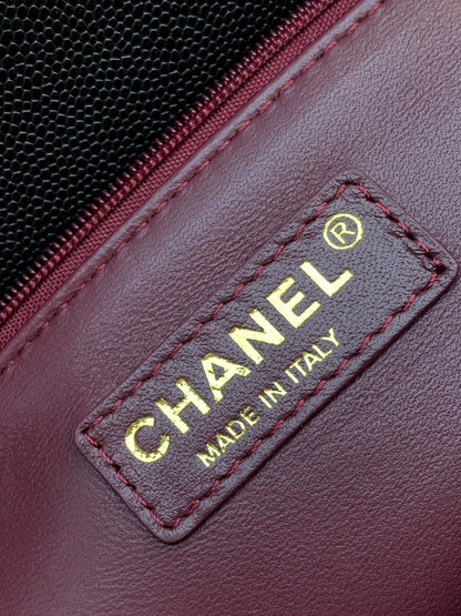 Chanel Flap bag With Top Handle, Lambskin, black — Fashion