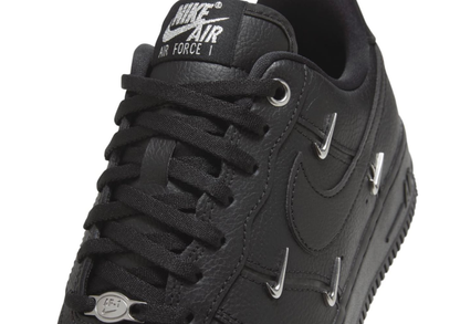 Nike Air Force 1 Low Black Silver Mini Swoosh