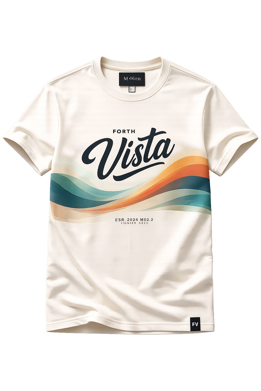 Forth Vista Horizon Wave Tee – Cream Edition