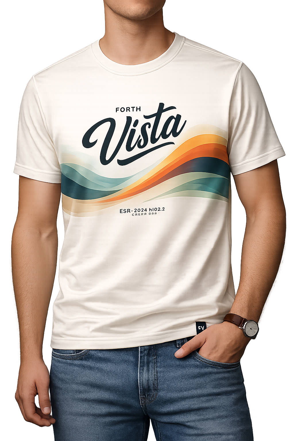 Forth Vista Horizon Wave Tee – Cream Edition