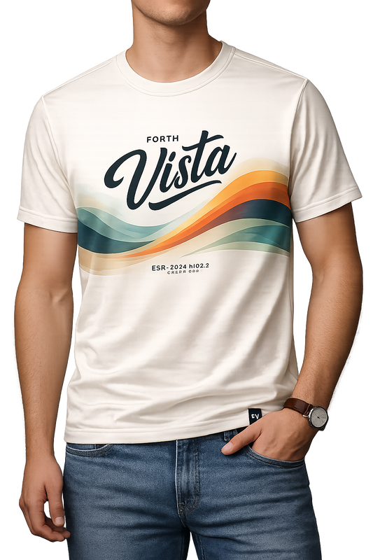 Forth Vista Horizon Wave Tee – Cream Edition